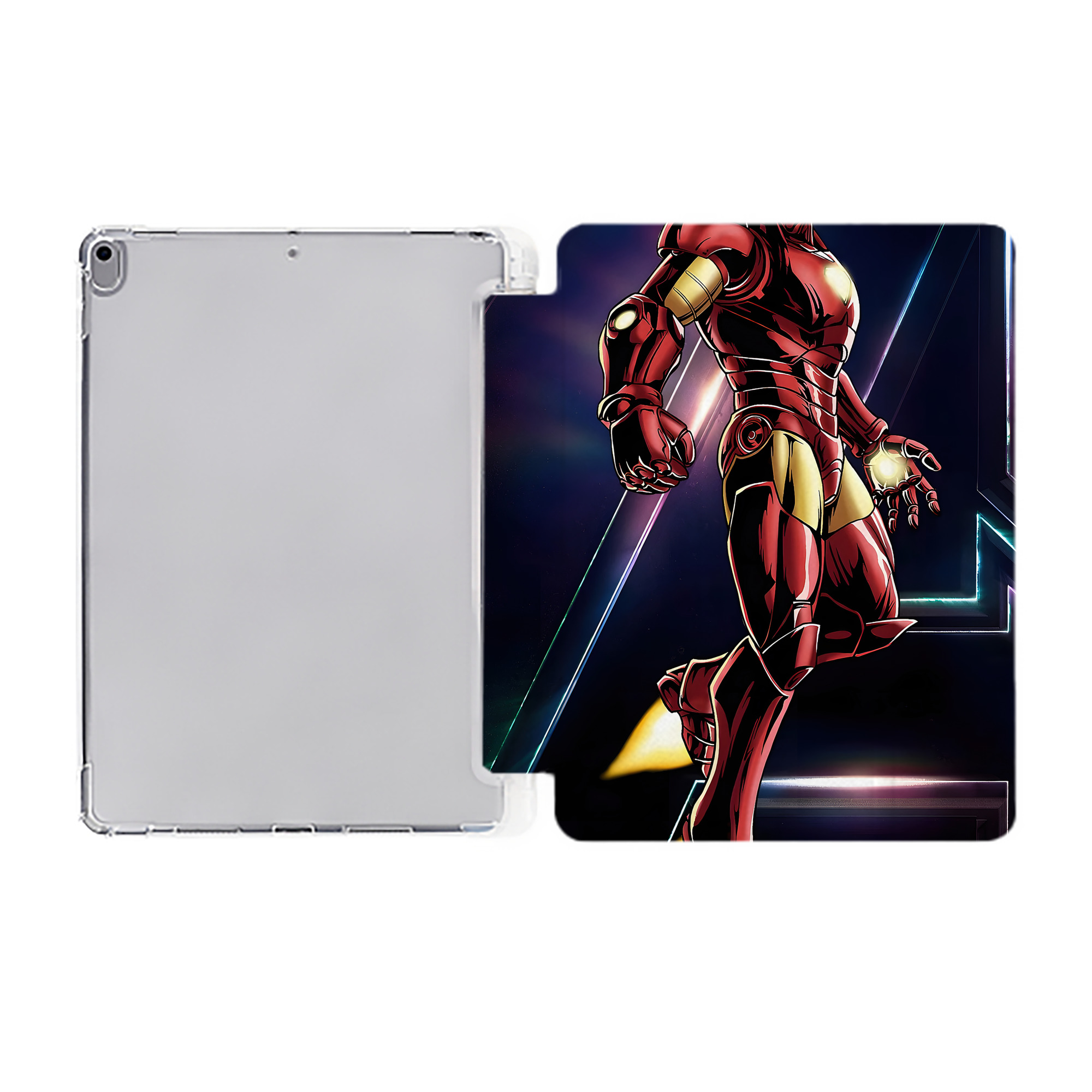 （画像用） アベンジャーズ The Avengers IPad ケース ペン収納付き 三つ折りスタンド PUレザー×シリコン 対応機種9.5/10.5/10.9インチ